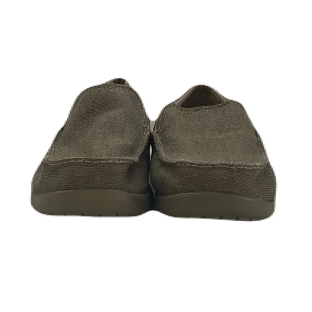 Crocs Santa Cruz II Loafers Youth Size J1 Unisex Khaki Slip on Shoes
